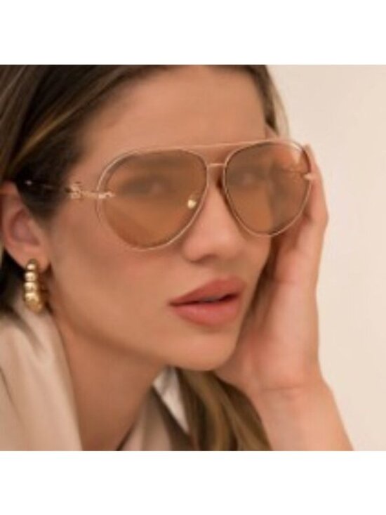 Roberto Cavalli SRC032M 8FCG Aviator Sunglasses - Gold/Orange main image 8